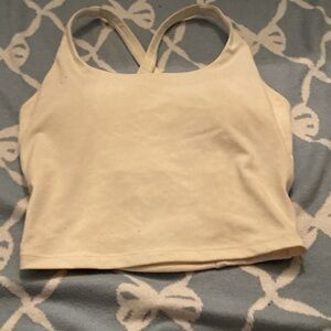 Cream Cropped Tank Top